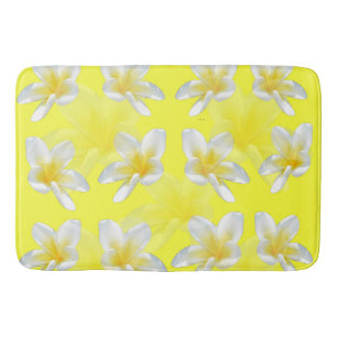 Tapis De Bain Frangipani Fleurs Jaune, Mousse de bain en mousse