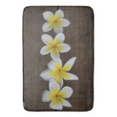 Tapis De Bain Frangipanis Plumeria sur le bois rustique (devant Vertical)