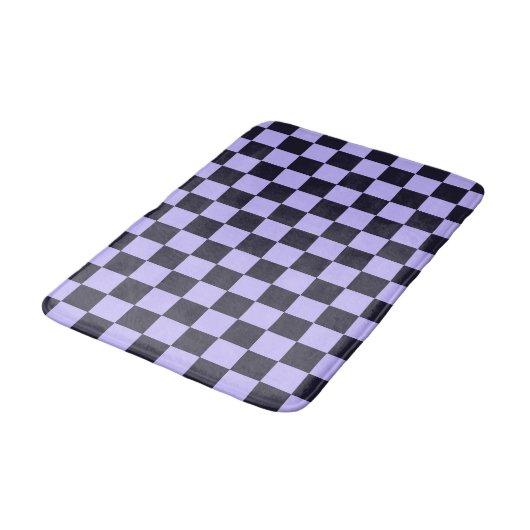 Tapis De Bain French lilac checkerboard pattern (Angle)