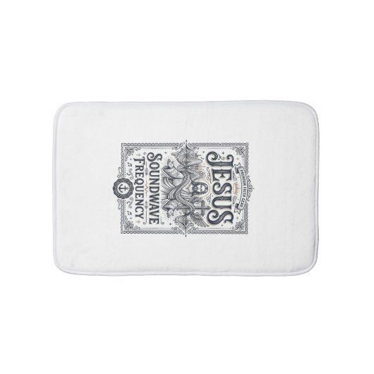 Tapis De Bain Fréquence d'onde sonore Jésus Fréquence d'onde son (Devant)