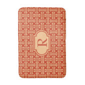 Tapis De Bain Fret chinois Art déco, Mandarin Orange (Devant (Vertical))