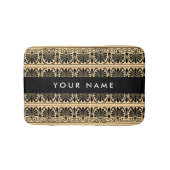 Tapis De Bain Fret Grec Arabesque Brown, Votre Nom, Personnalise (Devant)