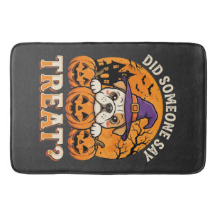 Tapis De Bain Friandise pour chien Halloween Design Bullrouille