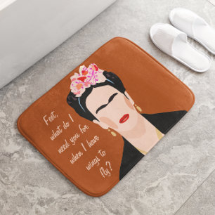 Tapis De Bain Frida Kahlo Citation Portrait l Moderne Contempora