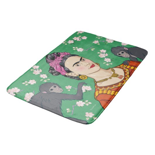 Tapis De Bain Frida Kahlo Monkey Graphic (Angle)