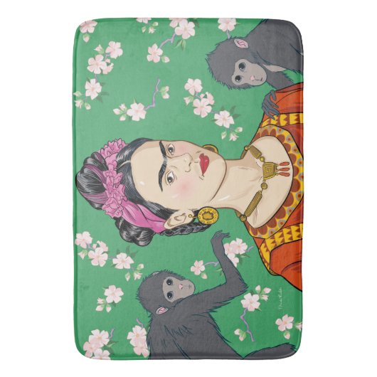 Tapis De Bain Frida Kahlo Monkey Graphic (devant Vertical)