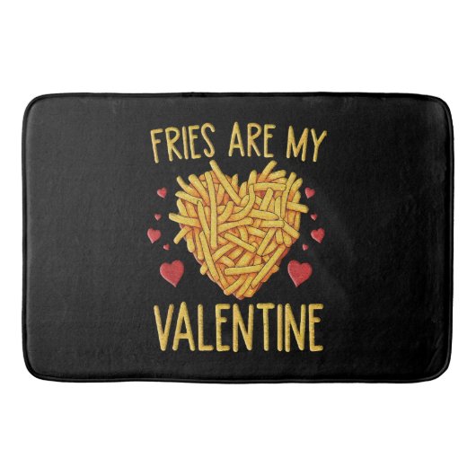 Tapis De Bain Frites Sont Mon Valentin (Devant)
