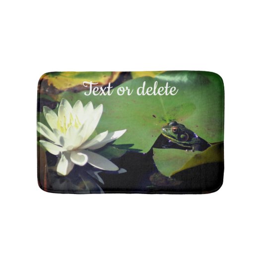Tapis De Bain Frog Amiring Water Lily Personalized (Devant)