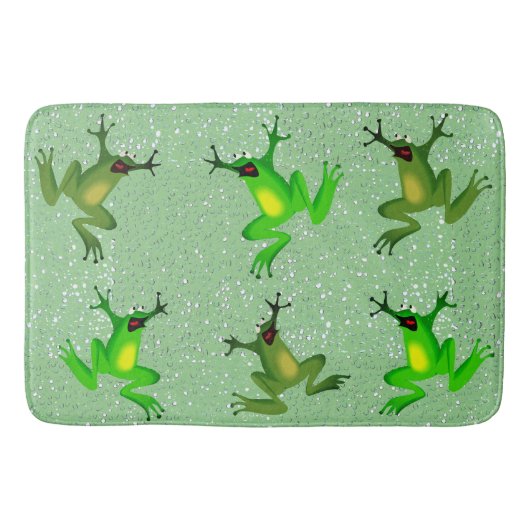 Tapis De Bain Frog Raindrops Abstrait (Devant)