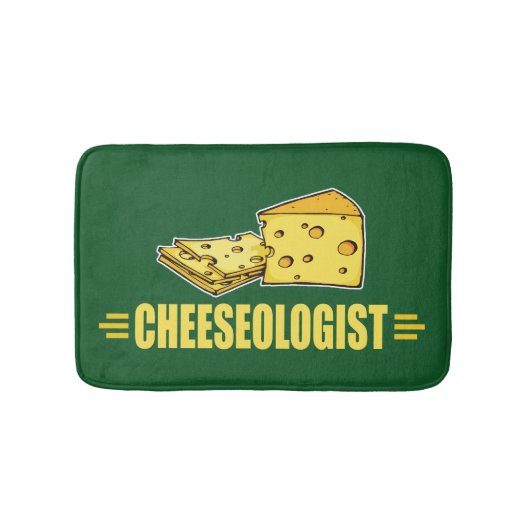 Tapis De Bain Fromage drôle Cheeseologue Tête de fromage (Devant)