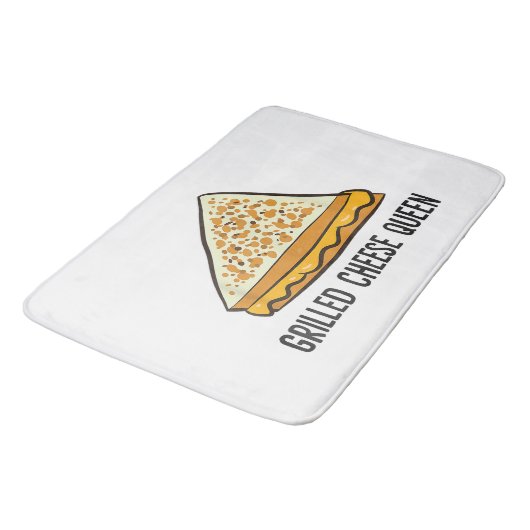 Tapis De Bain Fromage Grillé Queen Funny Fromage Grillé (Angle)