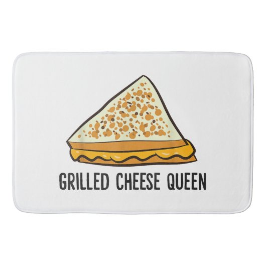 Tapis De Bain Fromage Grillé Queen Funny Fromage Grillé (Devant)
