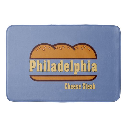 Tapis De Bain Fromage Philadelphia Steak, ajouter du texte (Devant)