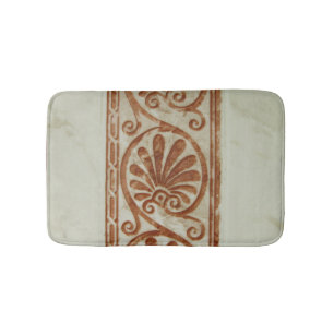 Tapis De Bain Frontière Brown méditerranéenne ornementale