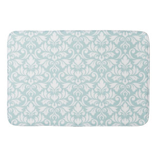 Tapis De Bain Fruit Damas grand Motif blanc sur canard oeuf bleu