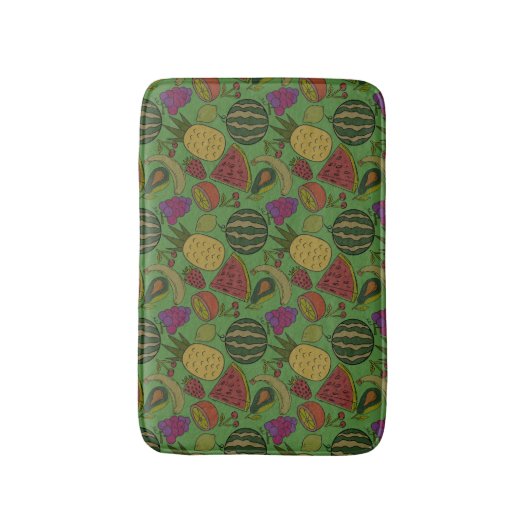 Tapis De Bain Fruit motif transparent | motif de surface de frui (Devant (Vertical))