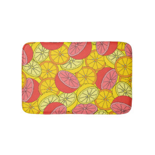 Tapis De Bain Fruits d'agrumes Motif transparent