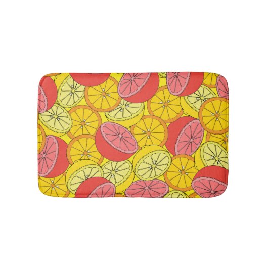 Tapis De Bain Fruits d'agrumes Motif transparent (Devant)