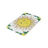 Tapis De Bain Fruits de citron tropicaux, Face Soleil. (Angle)