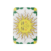 Tapis De Bain Fruits de citron tropicaux, Face Soleil. (Devant (Vertical))