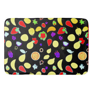 Tapis De Bain Fruits tropiques néons éclatés