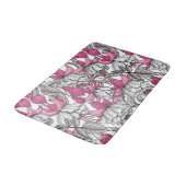 Tapis De Bain Fuchsia en blanc et rose (Angle)