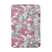 Tapis De Bain Fuchsia en blanc et rose (Devant (Vertical))