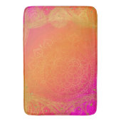 Tapis De Bain Fuchsia Pink Orange & Gold Indian Mandala Glam (devant Vertical)