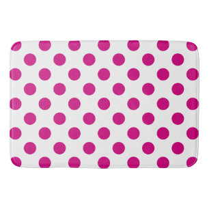 Tapis De Bain Fuchsia polka
