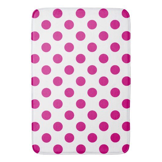 Tapis De Bain Fuchsia polka (devant Vertical)