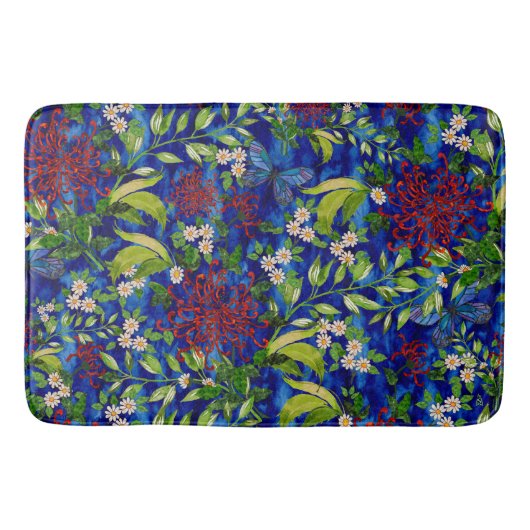Tapis De Bain Fuji Mums Daisées et papillons (Devant)