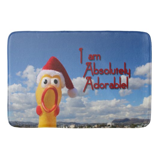 Tapis De Bain Fun Chicken Christmas Bath Mat! (Devant)