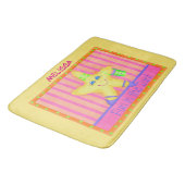 Tapis De Bain Fun de poisson étoilé jaune à Sun Beach Nom Person (Angle)