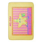 Tapis De Bain Fun de poisson étoilé jaune à Sun Beach Nom Person (devant Vertical)