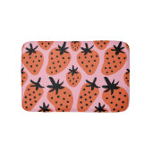 Tapis De Bain Fun fraise, design artisanal sans couture. (Devant)