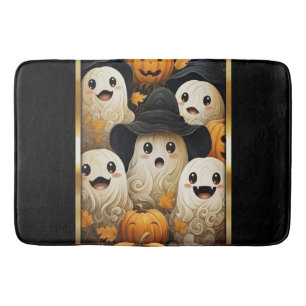 Tapis De Bain Fun Ghosts & Jack-o'-lantern Citrouilles