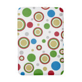 Tapis De Bain Fun Noël Géométrique Rouge Vert bleu (Devant (Vertical))