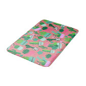 Tapis De Bain Fun Southwestern mignon fille rose Motif Cactus (Angle)