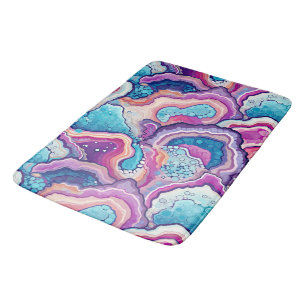 Tapis De Bain Funky Abstrait Geode Agate Salle de bain Motif
