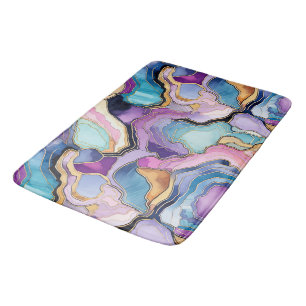 Tapis De Bain Funky Abstrait Geode Agate Salle de bain Motif