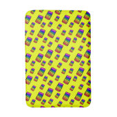 Tapis De Bain Funky Neon Rainbow Block Motif (Devant (Vertical))