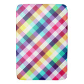 Tapis De Bain Funky Rainbow Plaid Motif Grand Mat de bain (devant Vertical)