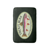 Tapis De Bain Funky Rainbow Trout Bum Fishing (Devant (Vertical))