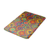 Tapis De Bain Funky Retro couleur Motif Mandala (Angle)