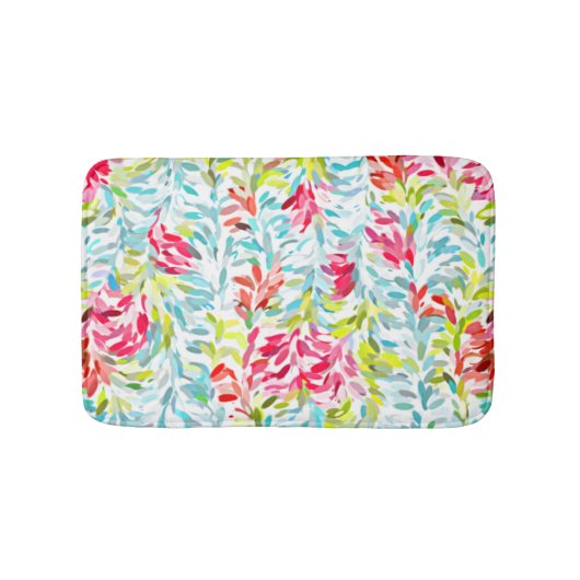 Tapis De Bain Funky Summer Colours Peinture Splatter Art Motif (Devant)