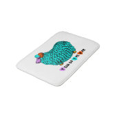 Tapis De Bain Funky Turquoise Ram chinois Année Zodiac Bath Mat (Angle)