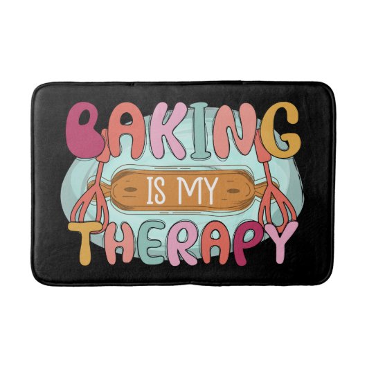 Tapis De Bain Funny baking therapy word art  (Devant)