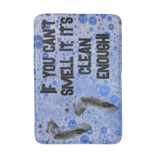 Tapis De Bain Funny Bubbles adolescent garçon si vous ne pouvez (Devant (Vertical))