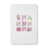 Tapis De Bain Funny Bunny Coquette Bow Rabbit Teacher Easter Ret (Devant (Vertical))