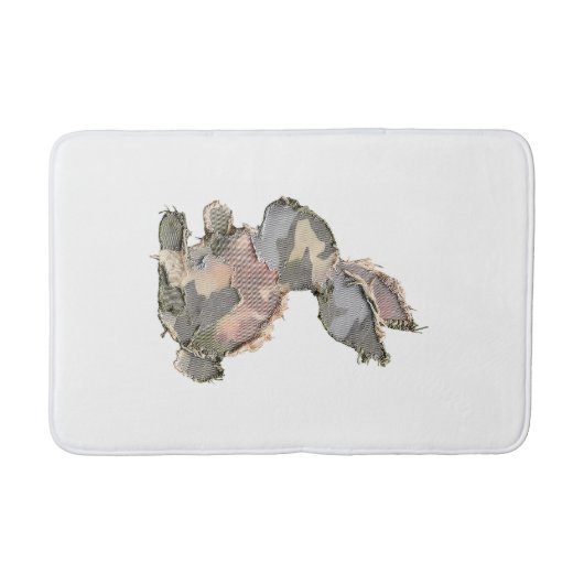 Tapis De Bain Funny Bunny Crochet Patchwork Camo Rabbit Happy Ea (Devant)